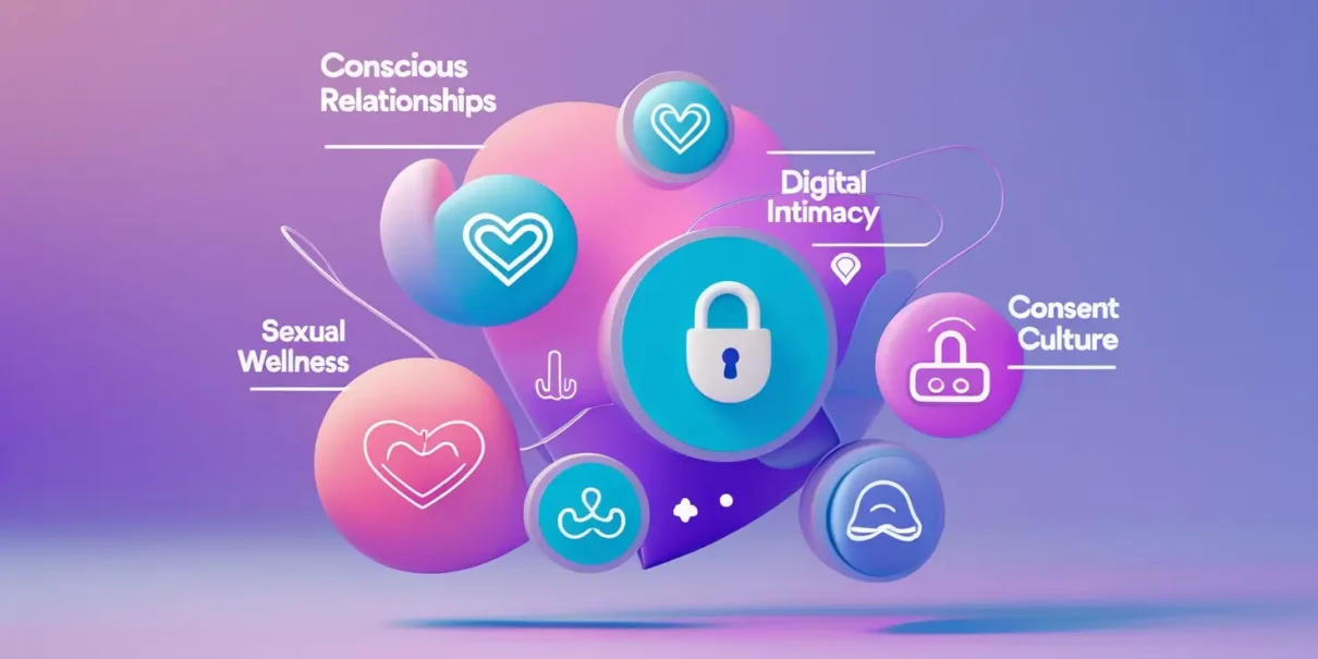 Tendencias sexuales emergentes para 2025, destacando la tecnología, la inclusividad y la salud mental en la evolución de la sexualidad.