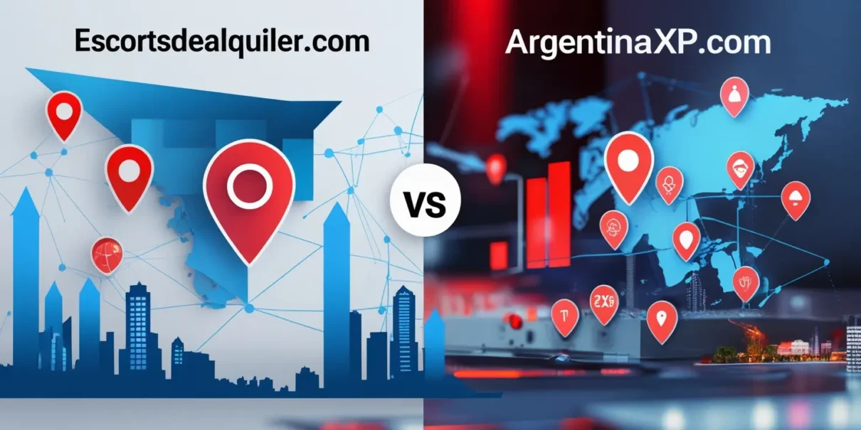 Comparativa entre Escortsdealquiler.com y ArgentinaXP.com destacando las ventajas de visibilidad, privacidad y personalización en Escortsdealquiler.com.