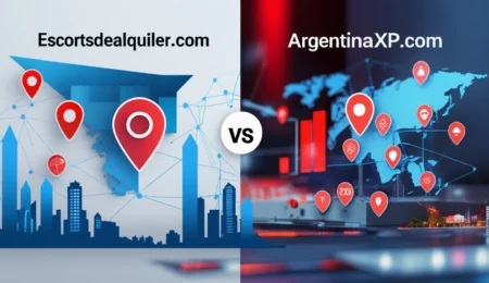 Comparativa entre Escortsdealquiler.com y ArgentinaXP.com destacando las ventajas de visibilidad, privacidad y personalización en Escortsdealquiler.com.