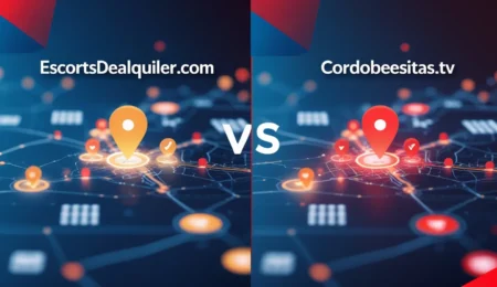 Comparativa entre Escortsdealquiler.com y Cordobesitas.tv, destacando las ventajas de visibilidad, personalización y seguridad en Escortsdealquiler.com.