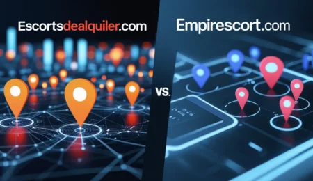 Comparativa entre Escortsdealquiler.com y Empirescort.com destacando ventajas en visibilidad, personalización, soporte y seguridad para anunciar servicios eróticos.