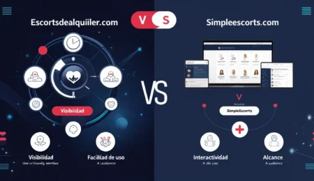 Comparativa entre Escortsdealquiler.com y Simpleescorts.com para anunciar servicios eróticos, destacando las ventajas en personalización, visibilidad y soporte.